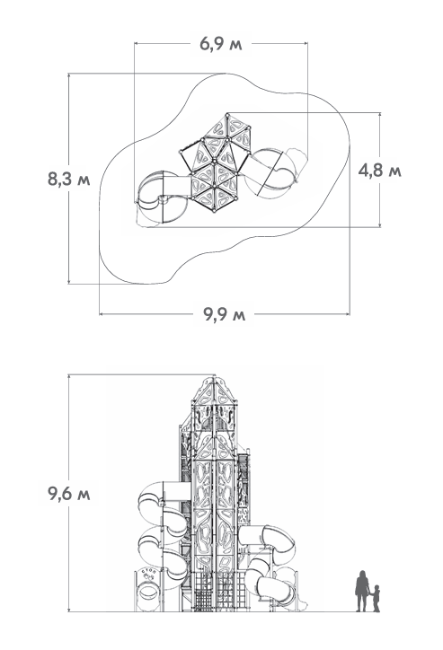 Схема Игровой комплекс Башня «КОРАЛЛ» БК-01