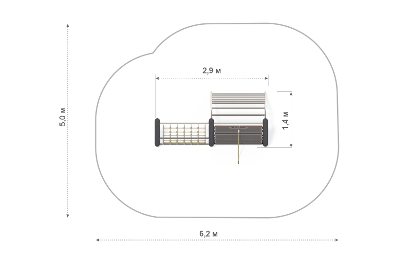 Схема СП-02 Спортивный элемент «Стенка»