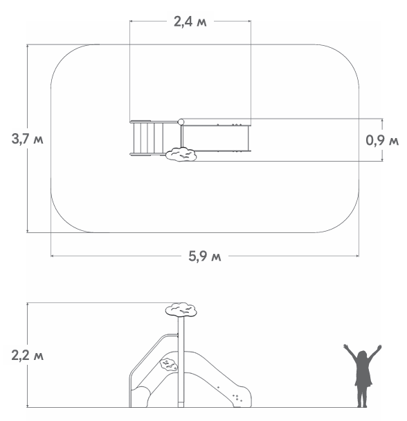 Схема Горка средняя «Синдбад» КР-06
