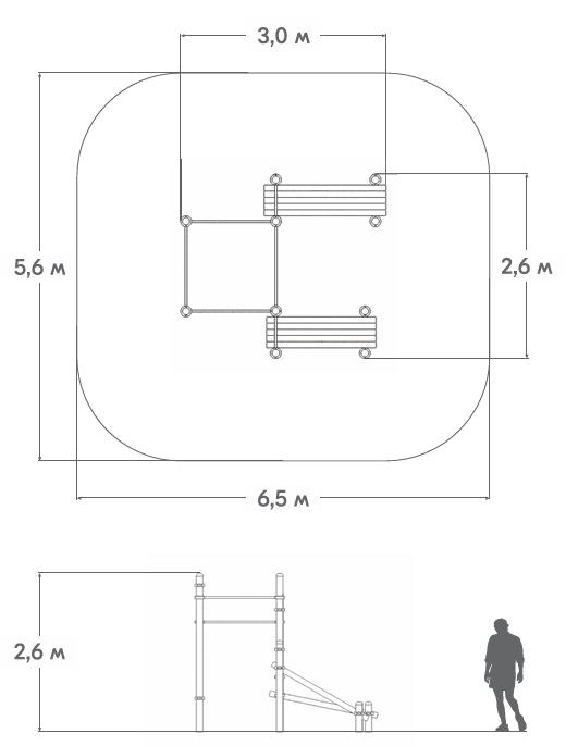 Схема Комплекс для воркаута ФТ-21