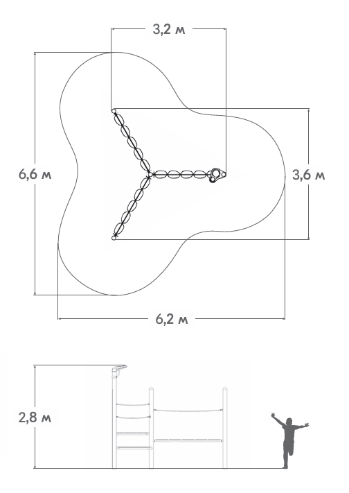 Схема Детский игровой комплекс детской игровой площадки ЭКО-08