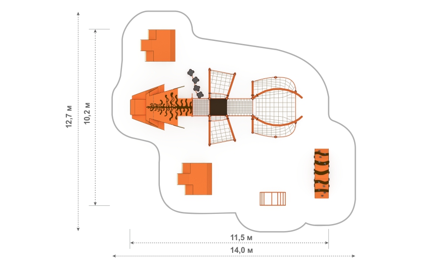 Схема Игровой комплекс «Саблезубый тигр» ЛП-01